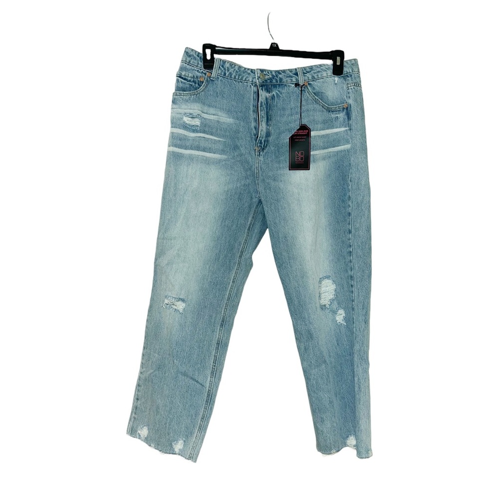 No Boundaries Womens Ripped Blue Jeans Size 17
